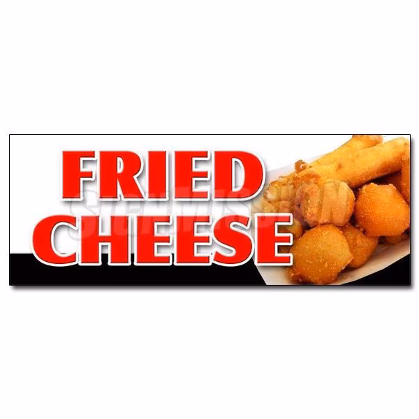 FRIED CHEESE DECAL sticker french poutine melted cheddar bacon ranch, D-48 Fried Cheese